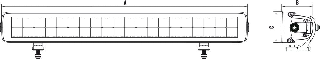 Roadvision Stealth S70 Series 21" LED Double Row Light Bar 1 Lux @ 804m 11000lm