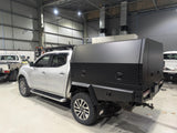 2000mm Aluminium 3 Door Canopy - Matte Black