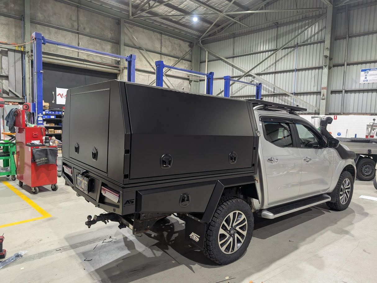 2000mm Lite 3 Door Canopy - Matte Black