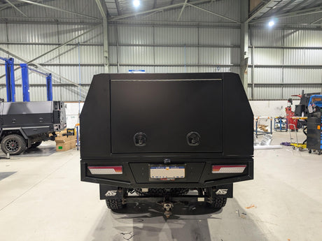 1700mm Aluminium 3 Door Canopy - Matte Black