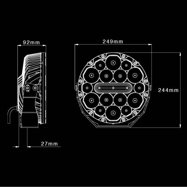 Ultra Vision NITRO 180 Maxx LED Driving Light (Pair)