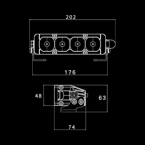 Ultra Vision Nitro Maxx 20W 7″ Single Row Light Bar