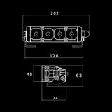 Ultra Vision Nitro Maxx 20W 7″ Single Row Light Bar