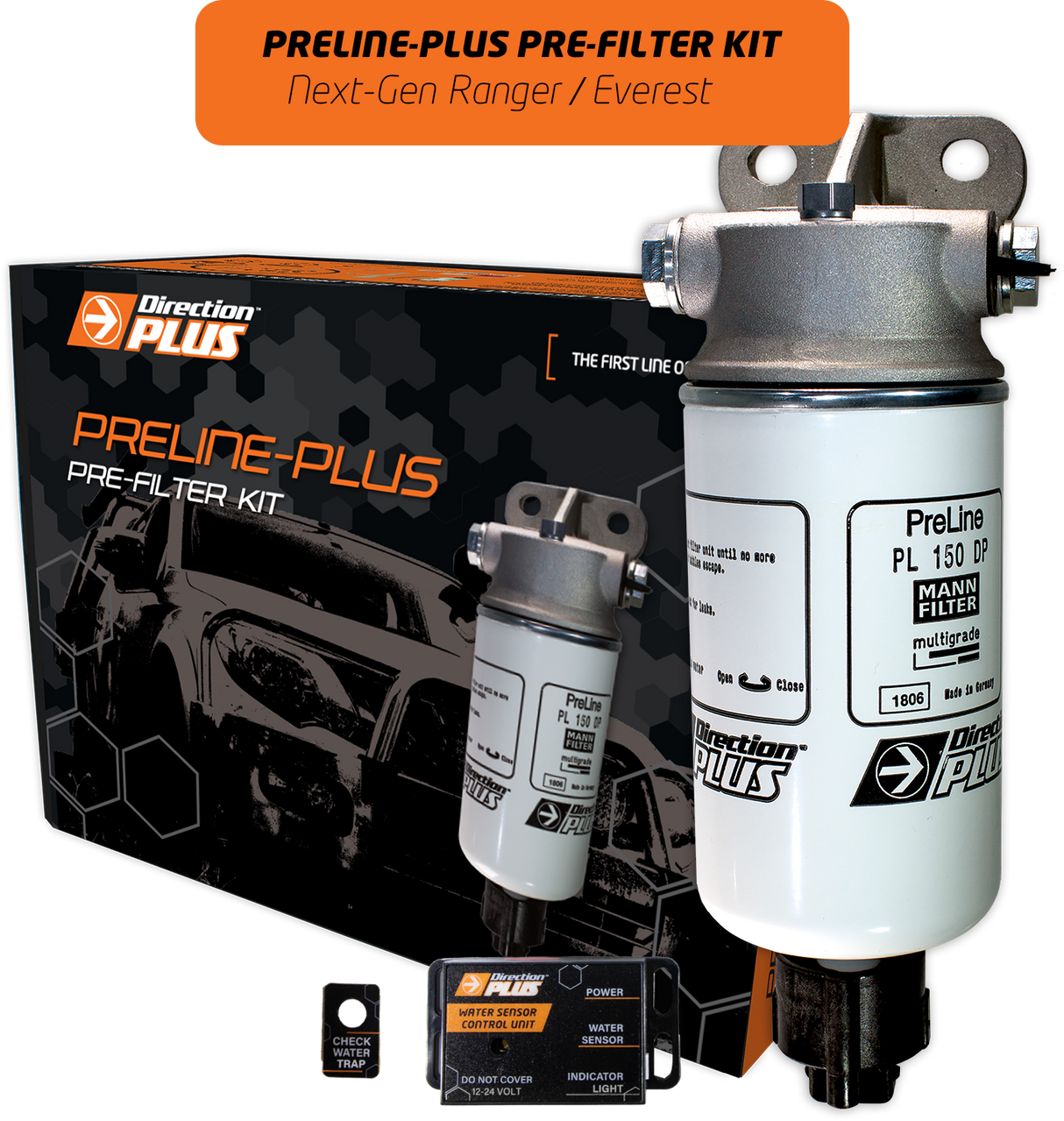 PRELINE-PLUS PRE-FILTER KIT NEXT-GEN RANGER / EVEREST & VW AMAROK 4CYL & 6CYL (PL671DPK)