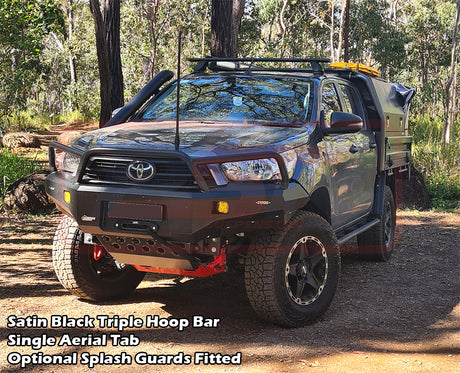 PSR Hilux N80 MK3 5/20-On Ambush Customer Painted Triple Hoop Bar, Pre-Runner Infill (2" Body Lift), Splash Guards, Slimline Black Fairlead, Sensors