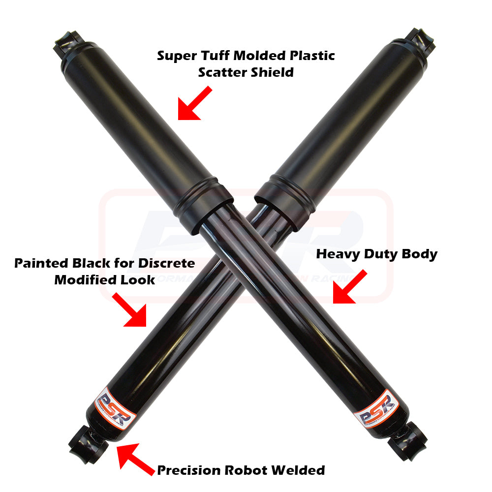 PSR TTG Rear Shock Absorber 720mm Open Large Eye 19mm Bush Ends - PAIR