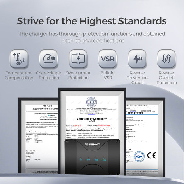 Renogy DCC50S 12V 50A Dual Input DC to DC Battery Charger with MPPT
