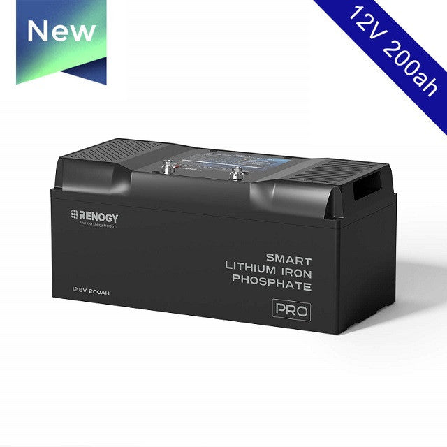 Renogy PRO Series 12Volt 200Ah Smart Lihtium Iron Phosphate Battery w/Self-Heating + Bluetooth (5000 Cycles) 7 Year Warranty