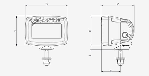 Lightforce ROK 20 Utility Light - Ultra Flood