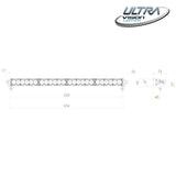 Raptor 120 LED 26.5″ Light Bar - Black Rim