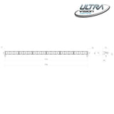 Raptor 180 LED 39″ Light Bar - Black Rim 3M Lead