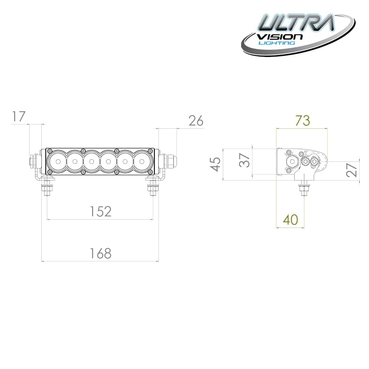 Raptor 30 LED 8.5″ Light Bar - Black Rim