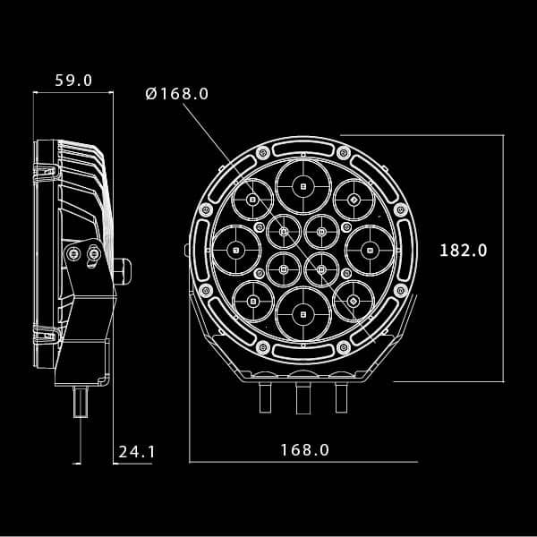 Ultra Vision Raptor 70 LED 7″ Driving Light (Pair)