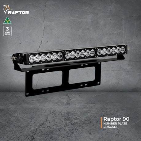 Raptor Light Bar Number Plate Mount (Black)