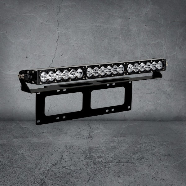 Raptor 90 LED 20.5″ Light Bar Number Plate Kit - Includes Wiring Harness and Hardware (Black)