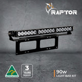 Raptor 90 LED 20.5″ Light Bar Number Plate Kit - Includes Wiring Harness and Hardware (Black)