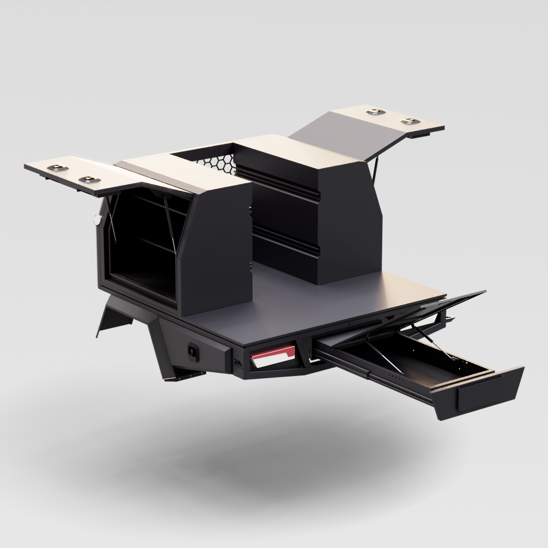 Aluminium Toolbox 1000mm - Matte Black