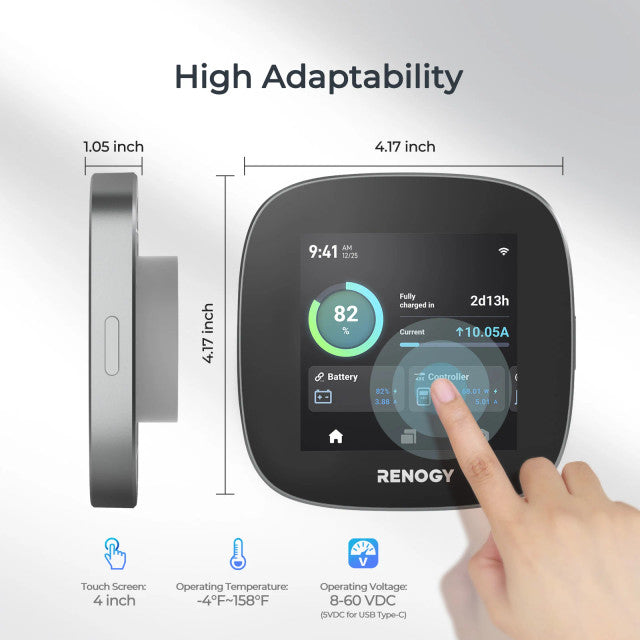 Renogy ONE Core, All-in-one System Monitoring with 4'' Touch Screen