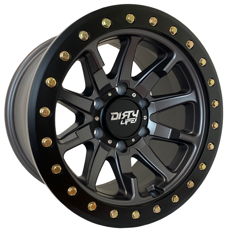 DIRTY LIFE 17x9 12N 5x150 CB110.2 Dual Tek DT2 Satin Graphite Black Lip 1542KG (AW-4) DNR