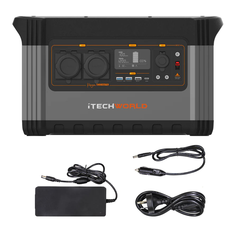 iTECH1300P Portable Lithium Power Station 1300w 100Ah