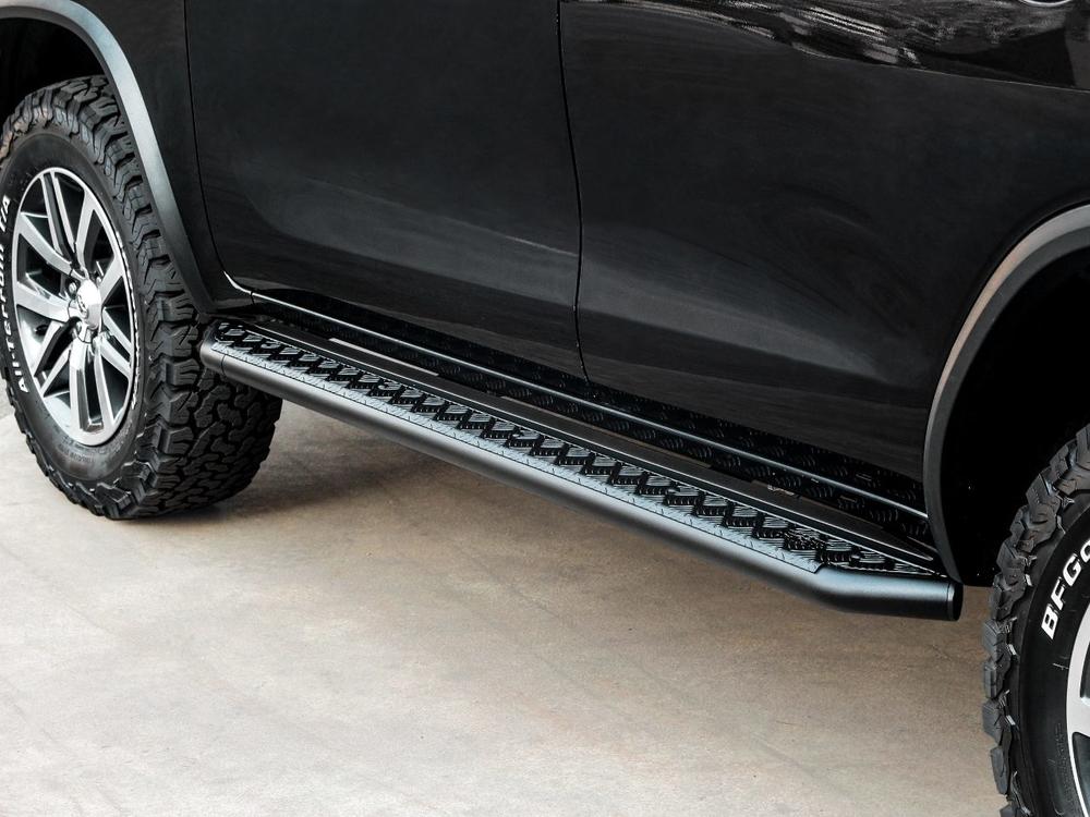 PIAK Side Step (Can use for rails, Black) for Toyota Fortuner GUN156R (8/2015 to 5/2018)