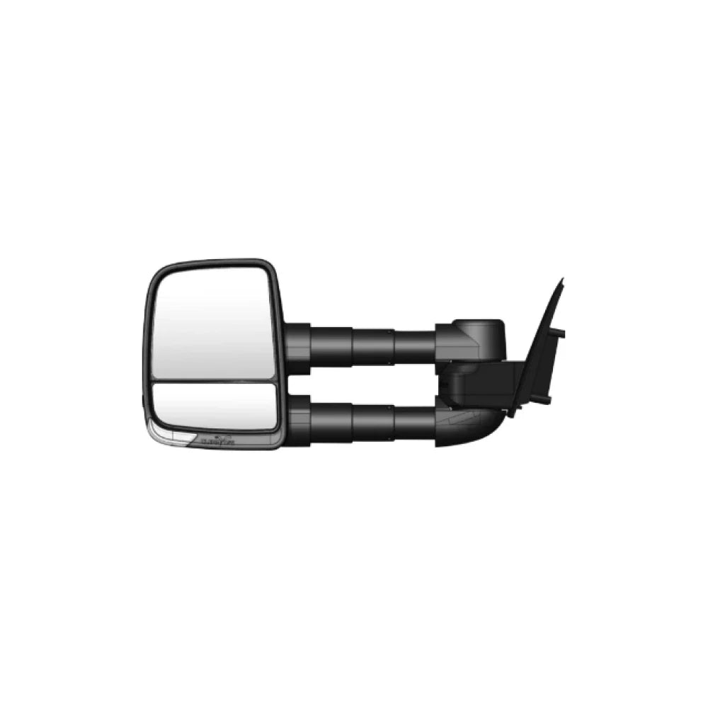 Clearview Towing Mirrors [Compact, Pair, Indicators (Cat 6), Electric, Raw] - Toyota LandCruiser 70 Series