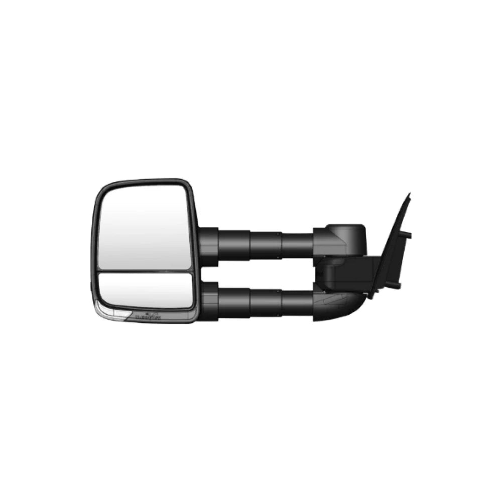 Clearview Towing Mirrors [Next Gen, Pair, Heat, Camera, Power-Fold, Indicators - Cat 6, Electric, Chrome] - Nissan Patrol Y62 with fitted snorkel