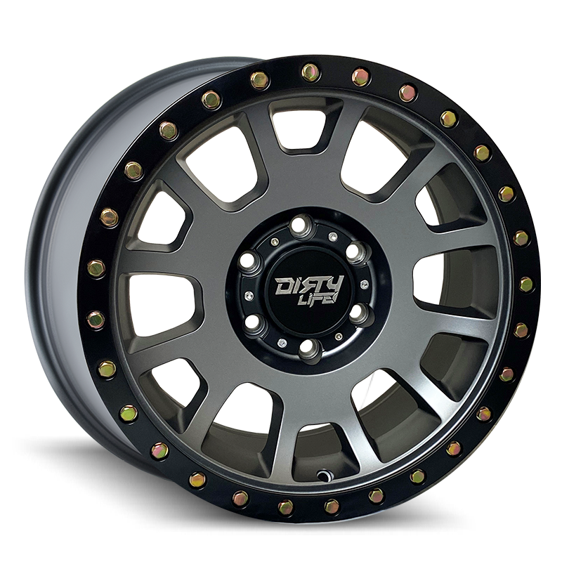 DIRTY LIFE 17x8.5 5P 6x139.7 CB106.2 SCOUT Matte Gunmetal Black Lip DNR