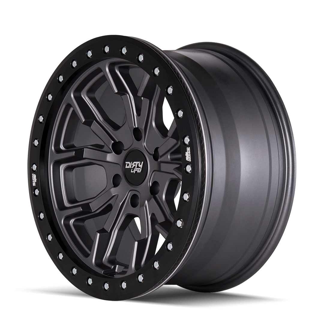 DIRTY LIFE 17x9 12N 5x150 CB110.2 Dual Tek DT1 Satin Graphite Black Lip 1542KG (AW-4)