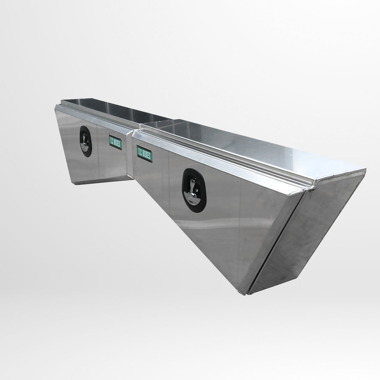 900mm NTR Tapered Aluminium Under Tray Toolbox (Pair) - Alloy