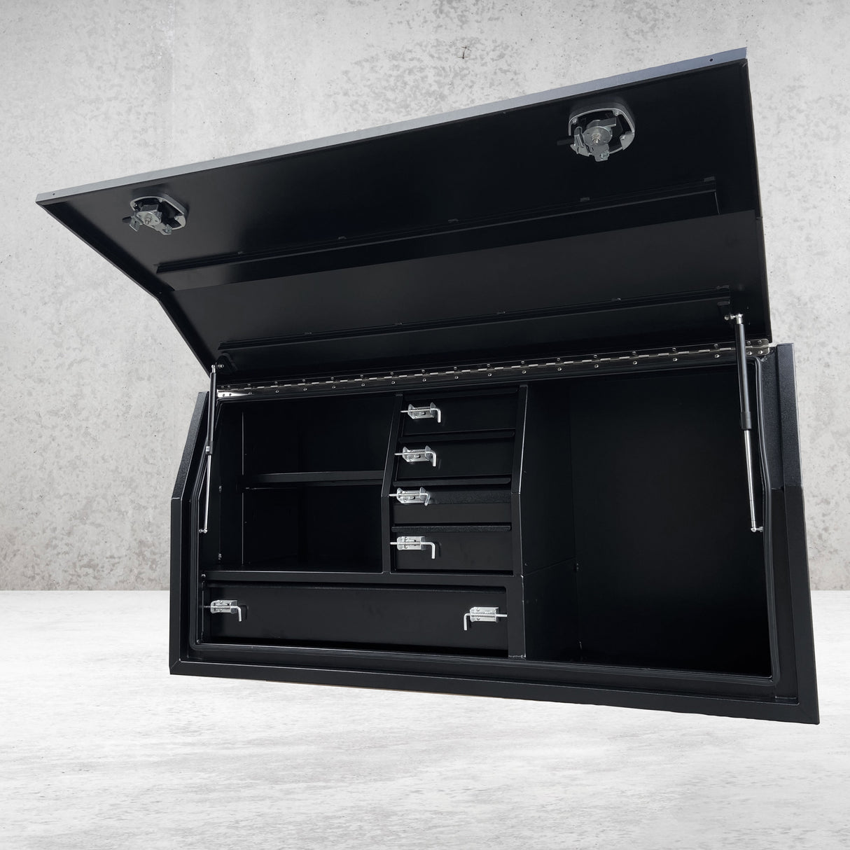 1750mm FP Full Door & Drawers - Black
