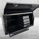 1750mm FP Full Door & Drawers - Black