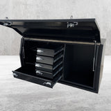 1750mm FP Full Door & Drawers - Black