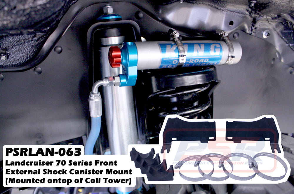 Toyota Landcruiser 70 Series Front External Shock Reservoir Mount (Mounted on top of Coil Tower)