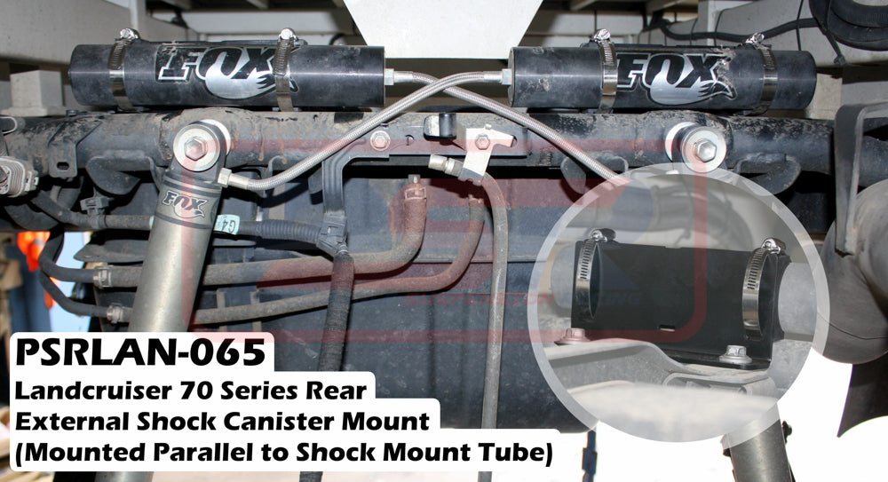 Toyota Landcruiser 70 Series Rear External Shock Reservoir Mount (Mounted Parallel to Shock Mount Tube)