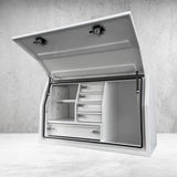 1450mm FP Full Door W/Drawers - White