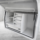 1450mm FP Full Door W/Drawers - White