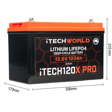 iTECH120X PRO 120Ah 12V Lithium Deep Cycle Battery